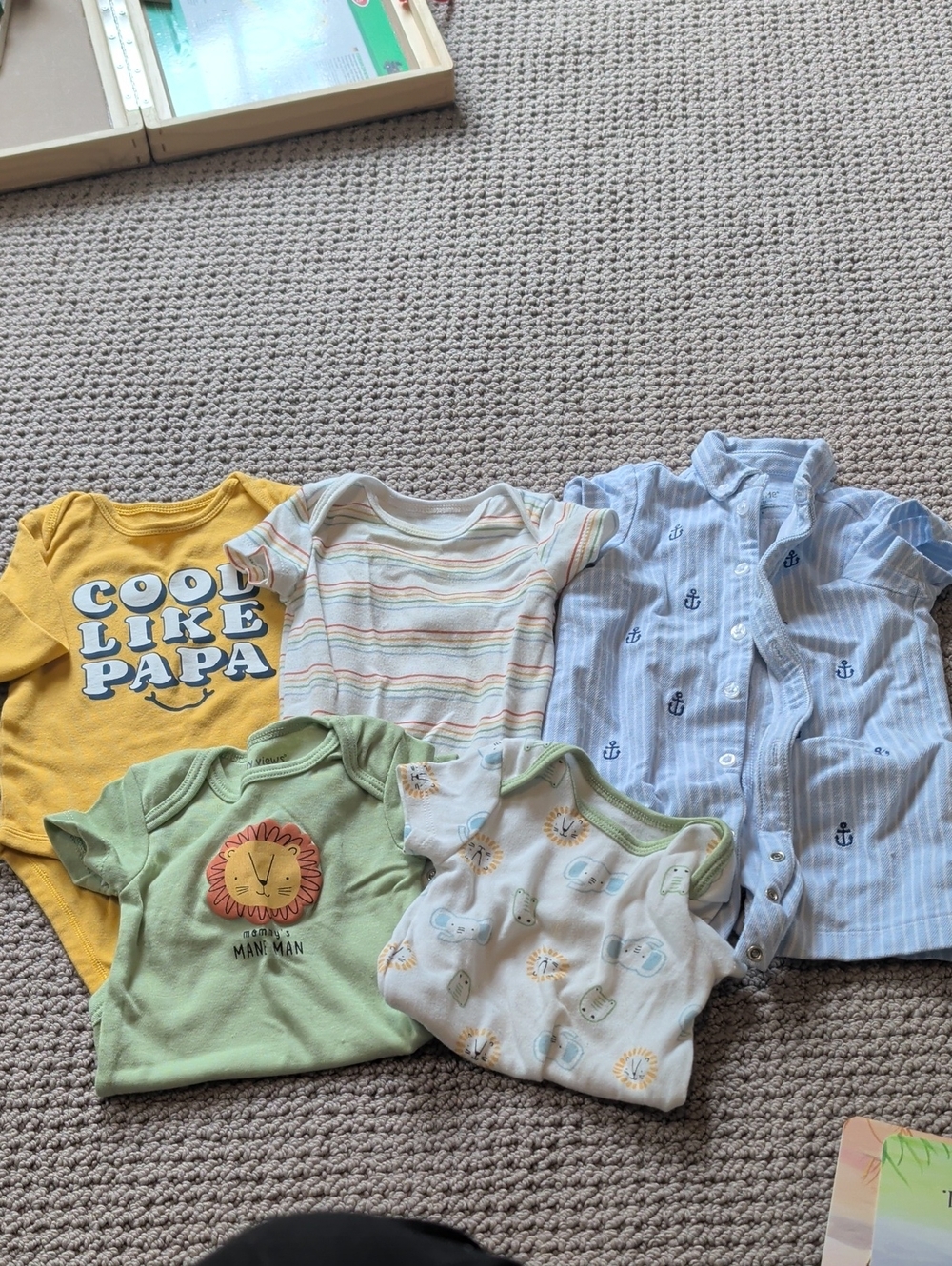 5 Onesie Outfits 6-9 Months